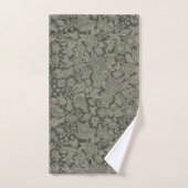 Sage Green Floral Bad Handdoek (Handdoek)