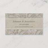 Sage Green Floral Pattern Professional Visitekaartje (Achterkant)