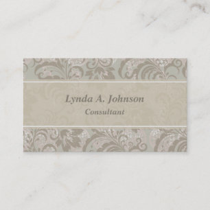 Sage Green Floral Pattern Professional Visitekaartje