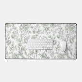 Sage Green Floral Vintage Toile Pattern  (Clavier et souris)