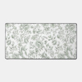 Sage Green Floral Vintage Toile Pattern  (Recto)