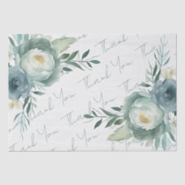 Sage Green Floral Wedding Tissuepapier