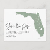 Sage Green Florida Carte Script moderne Enregistre (Devant)