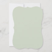 Sage Green Foliage Frame Baptism Invitation (Dos)