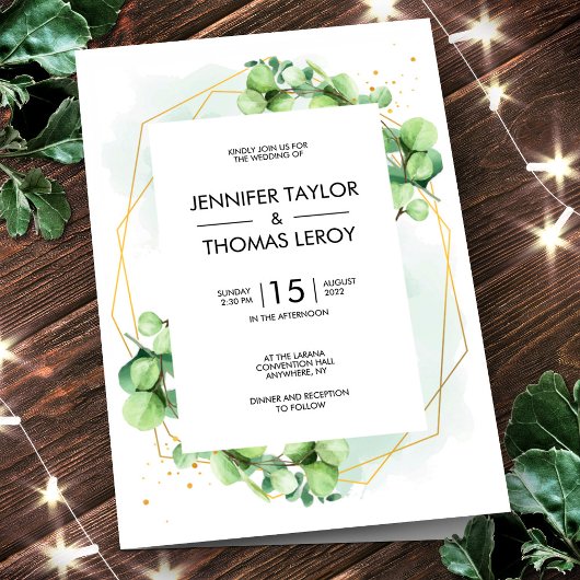 Sage Green Foliage Modern Elegant Rustic Wedding