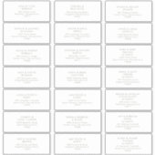 Sage Green Font Guest Address Sticker (Voorkant)