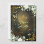 Sage Green Forest Princesse Quinceañera Invitation (Dos)