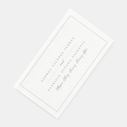 Sage Green Formal Calligraphy Elegant Framed Servet (Hoek)