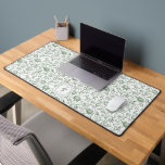 Sage Green French Country Chic Toile Monogram<br><div class="desc">Elevate your home office or professional workspace with this Elegant Sage Green Botanical Toile Monogram Desk Mat. Featuring an intricate, hand-illustrated watercolor floral vine pattern in a calming sage green palette, this expansive 31.5" x 15.5" mat serves as both a protective surface and a piece of functional artwork! At the...</div>