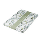 Sage Green French Country Olive Name  Badmat (Gekanteld)