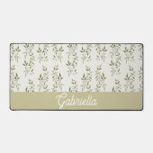 Sage Green French Country Olive Pattern Name Bureaumat (Voorkant)