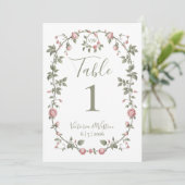 Sage Green Garden Party Tafelnummer (Staand voorkant)