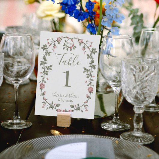 Sage Green Garden Party Tafelnummer