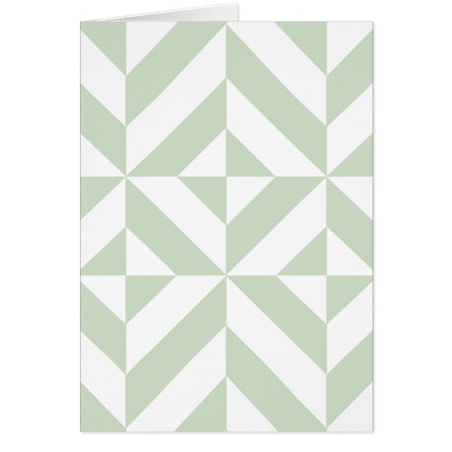 Sage Green Geometric Deco Cube Pattern (Voorkant)