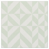 Sage Green Geometric Deco Cube Pattern Stof (Close Up)