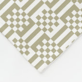 Sage Green Geometric Pattern Fleece Blanket Deken (Hoek)