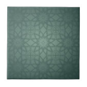 Sage Green Geometric Pattern Tegeltje (Voorkant)