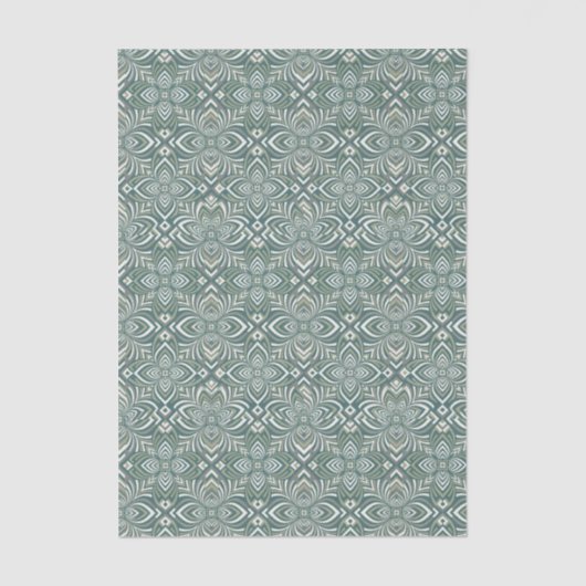 Sage Green Geometric Pattern Tissuepapier (Voorkant)