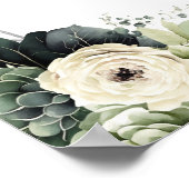 Sage Green Géométrique Quinceañera Affiche de bien (Coin)