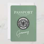 Sage Green Germany Paspoort Bewaar de datum Save The Date (Voorkant)