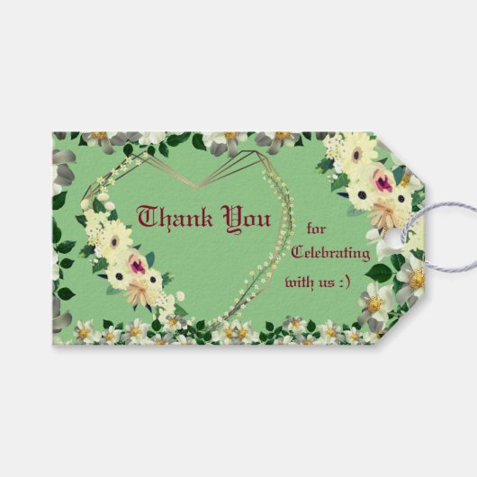 Sage Green - Gift Favor Bag CadeauLabels (Voorkant (Horizontaal))