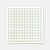 Sage Green Gingham-Baby shower Servet (Voorkant)