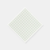 Sage Green Gingham-Baby shower Servet (Hoek)