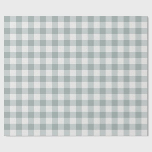 Sage Green Gingham Cadeaupapier (Vlak)