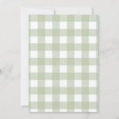 Sage Green Gingham First Holy Communion Invitation (Dos)