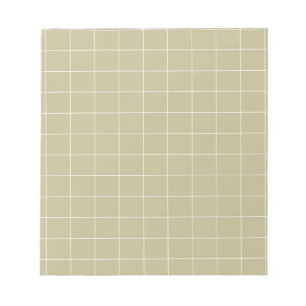 Sage Green Gingham geruit geplakt patroon Notitieblok