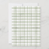 Sage Green Gingham Golf Birthday Invitation (Dos)