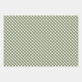 Sage Green Gingham Patterned Inpakpapier Vel (Voorkant 2)