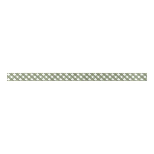 Sage Green Gingham Patterned Lint (Voorkant)