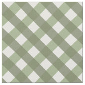 Sage Green Gingham Patterned Stof (Close Up)