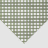 Sage Green Gingham Patterned Tissuepapier (Detail)