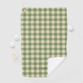 Sage Green Gingham Plaid Golfhanddoek (Insitu)
