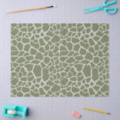 Sage Green Giraffe Print Tissuepapier (Craft)