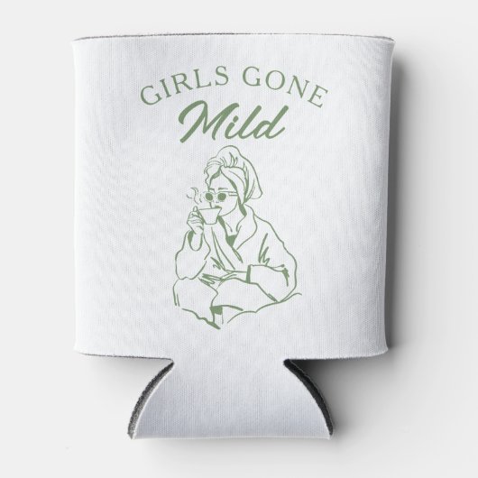 Sage Green Girls Gone Mild Spa Bachelorette Blikjeskoeler (Voorkant)