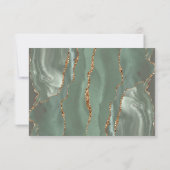 Sage Green Gold Agate Wedding RSVP (Dos)