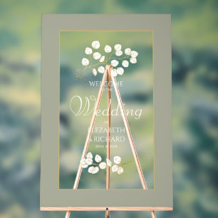 Sage Green Gold Eucalyptus Feuille Mariage Bienven