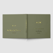Sage Green & Gold Foil Monogramme Mariage Livre d' (Complet)