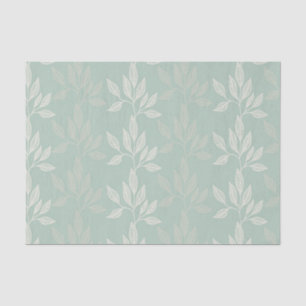 Sage Green & Gold Gum Leaf Pattern Leaves Tissuepapier