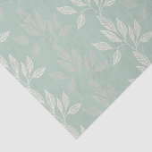 Sage Green & Gold Gum Leaf Pattern Leaves Tissuepapier (Detail)