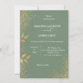 Sage Green & Gold Wedding Invitation (Devant)