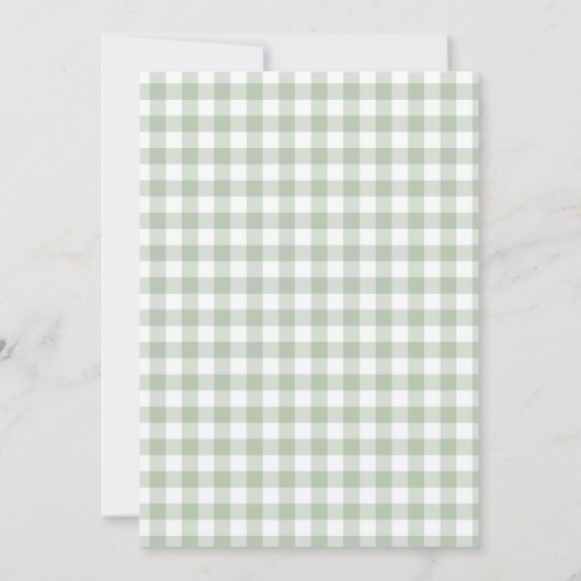 Sage Green Golf baby shower Uitnodiging (Achterkant)