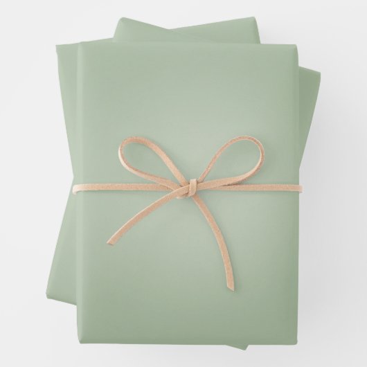 Sage Green Gradient Aura Inpakpapier Vel (In situ)