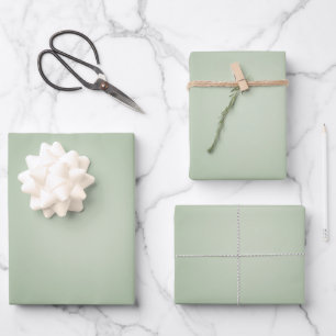Sage Green Gradient Aura Inpakpapier Vel