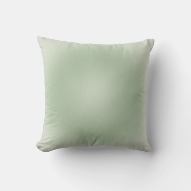Sage Green Gradient Aura Kussen (Voorkant)