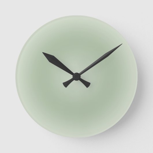 Sage Green Gradient Aura Ronde Klok (Voorkant)