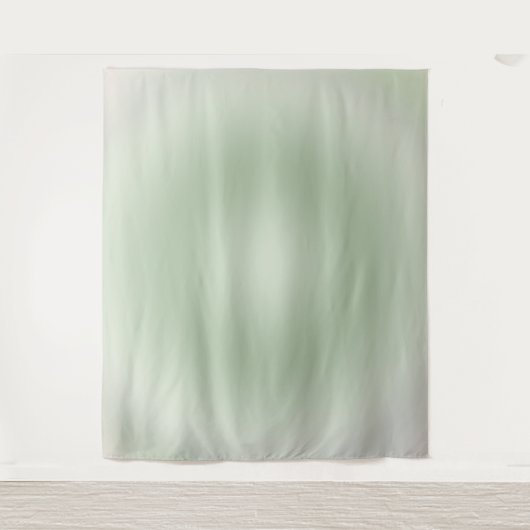 Sage Green Gradient Aura Wandkleed (Voorkant)